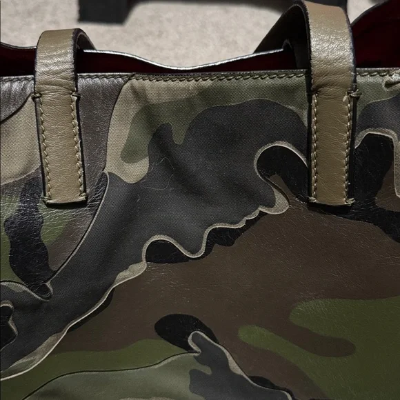 Valentino Camo Leather/Canvas Tote - Picture 2 of 16